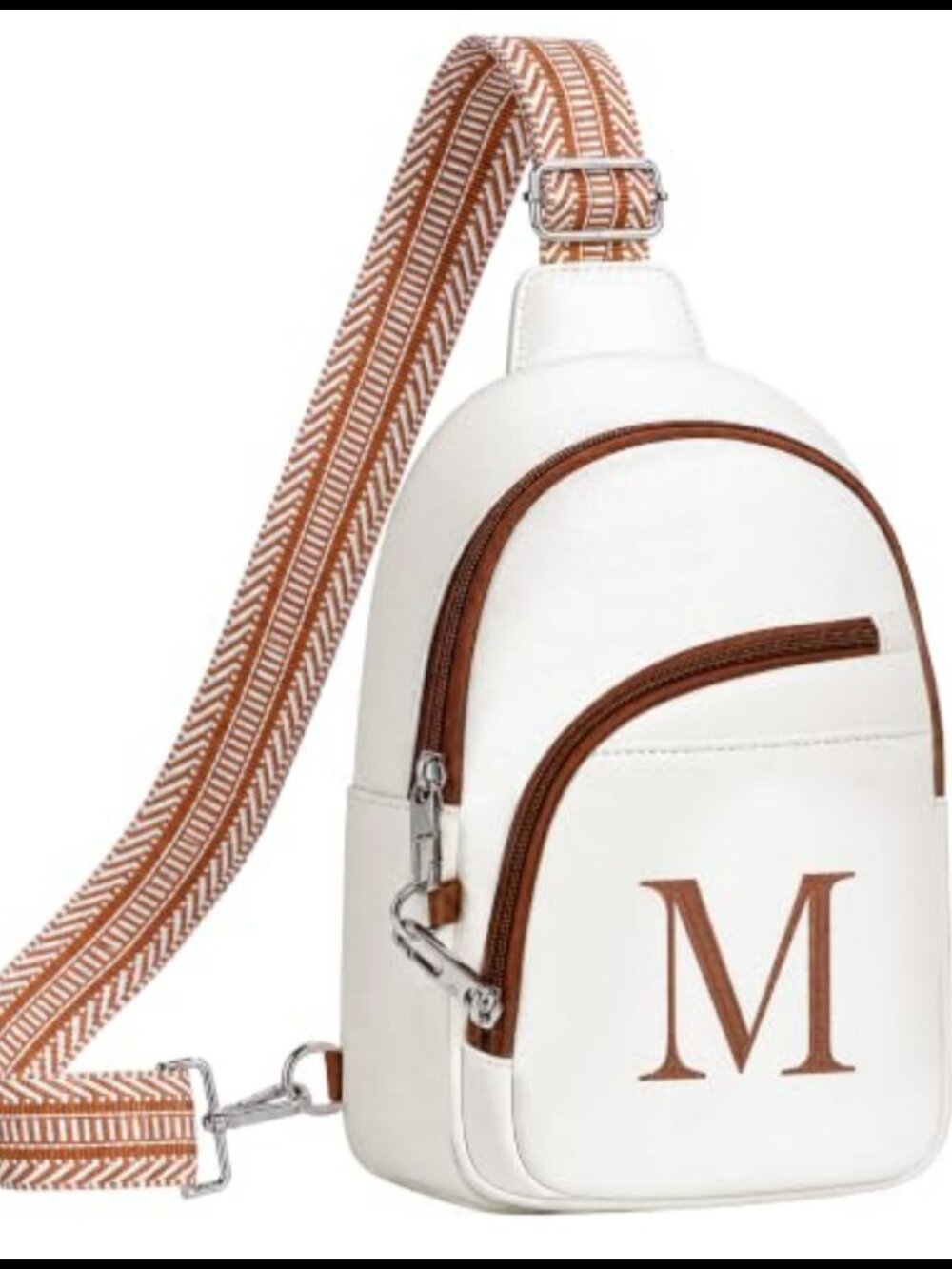PU Leather Sling Bag RFID Blocking Crossbody with Card Slots Adjustable Strap